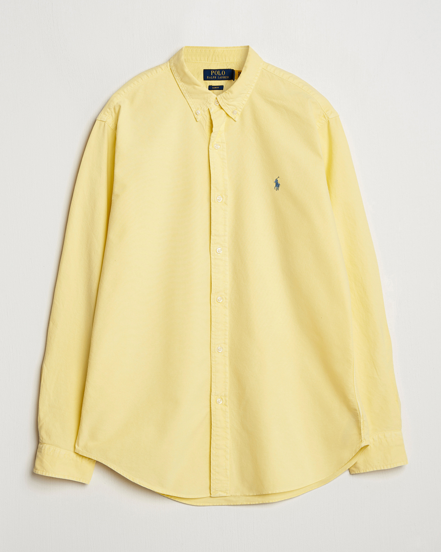 Heren | Overhemden | Polo Ralph Lauren | Slim Fit Garment Dyed Oxford Shirt Wicket Yellow