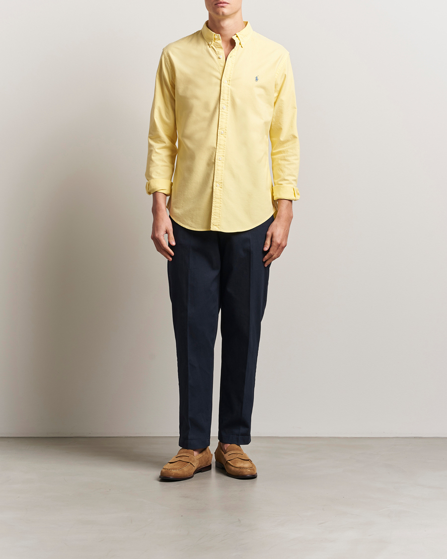Heren | Overhemden | Polo Ralph Lauren | Slim Fit Garment Dyed Oxford Shirt Wicket Yellow