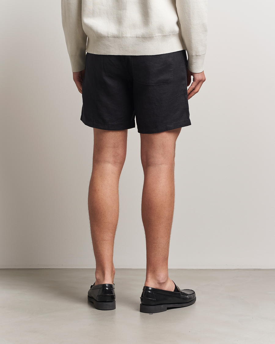 Heren | Korte broek | Samsøe Samsøe | Jabari Linen Drawstring Shorts Black