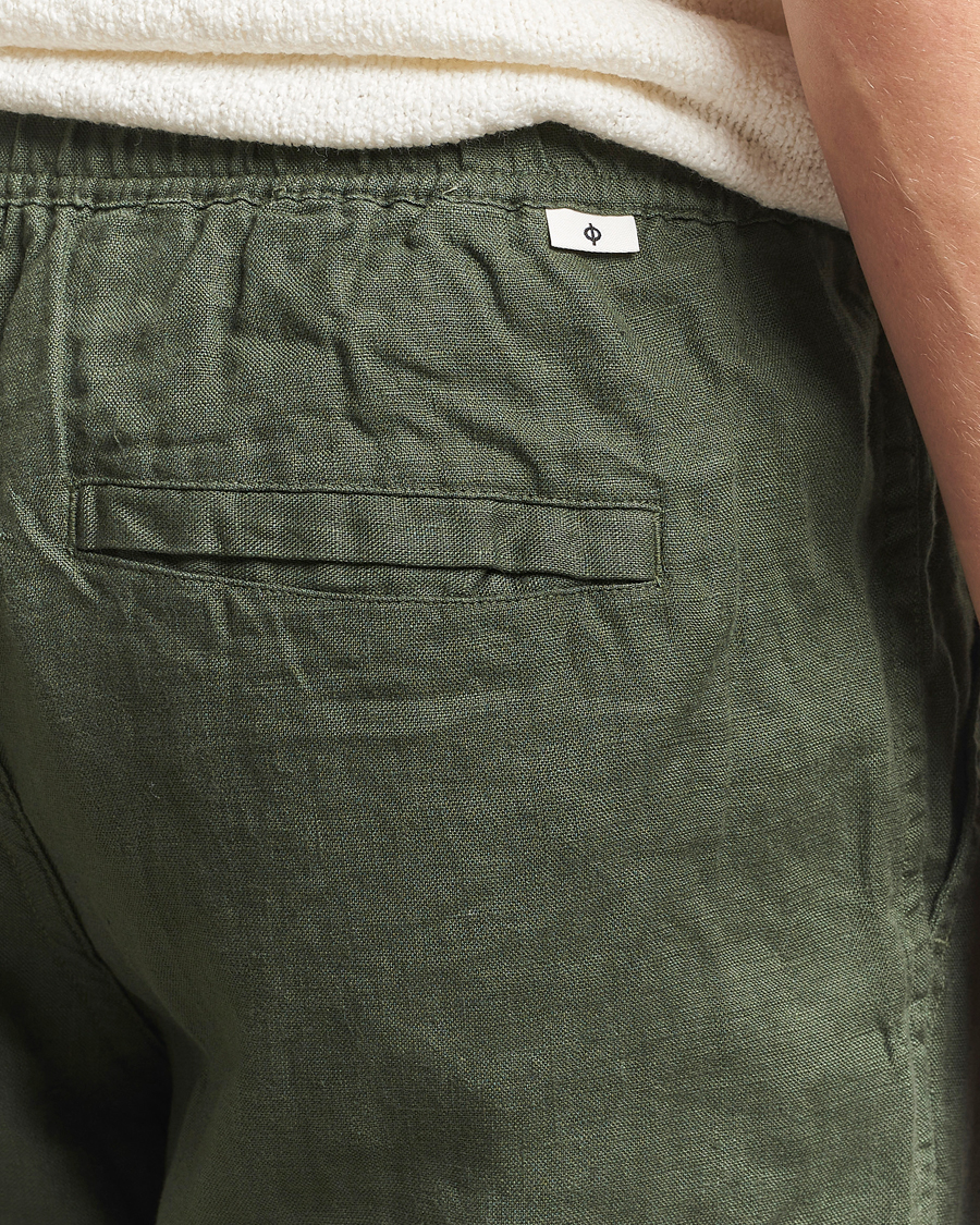 Heren | Broeken | Samsøe Samsøe | Jabari Linen Drawstring Trousers Climbing Ivy