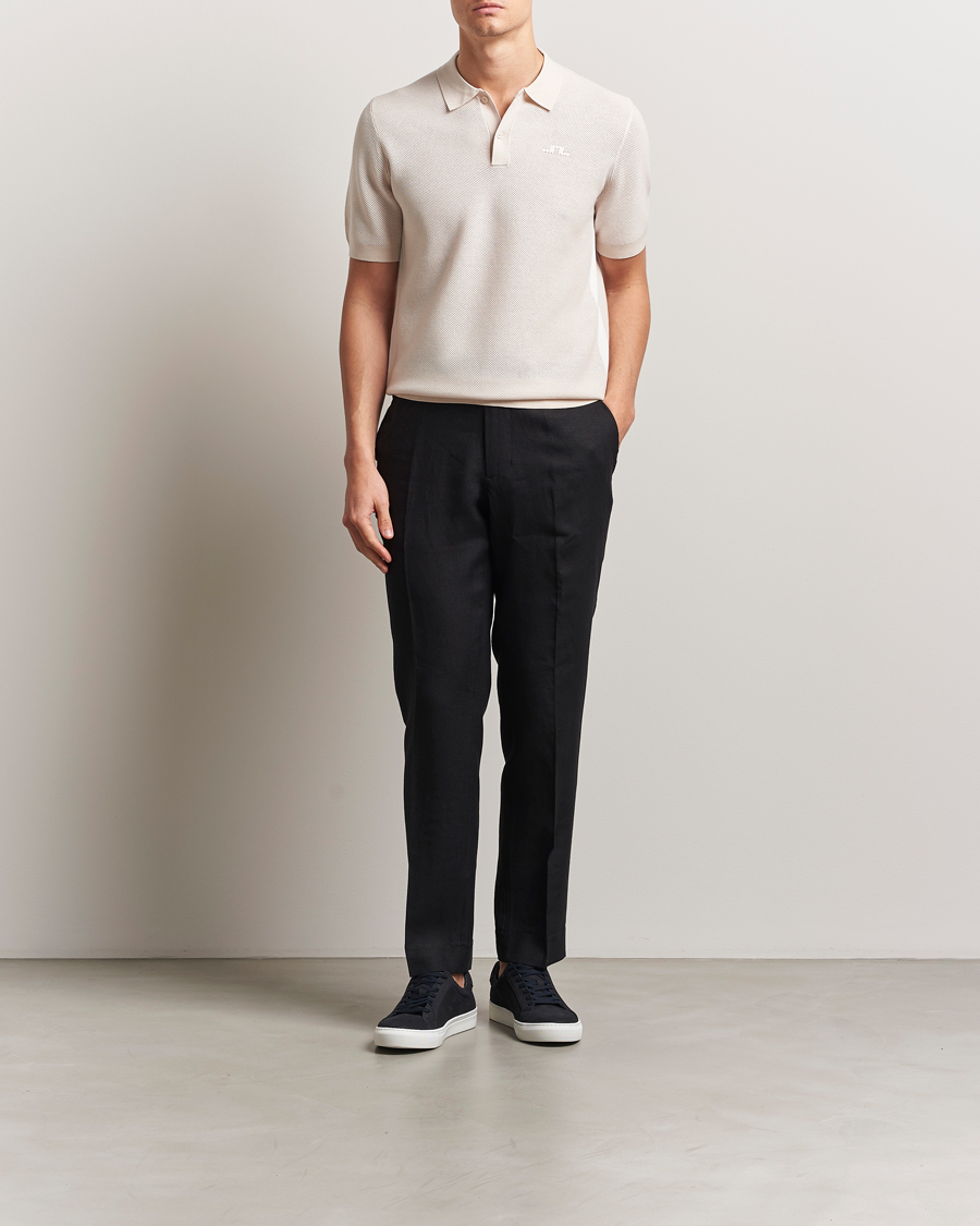 Heren | Polo's | J.Lindeberg | Reymond Structure Knit Polo Moonbeam