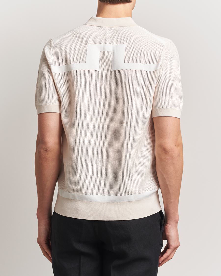 Heren | Polo's | J.Lindeberg | Reymond Structure Knit Polo Moonbeam