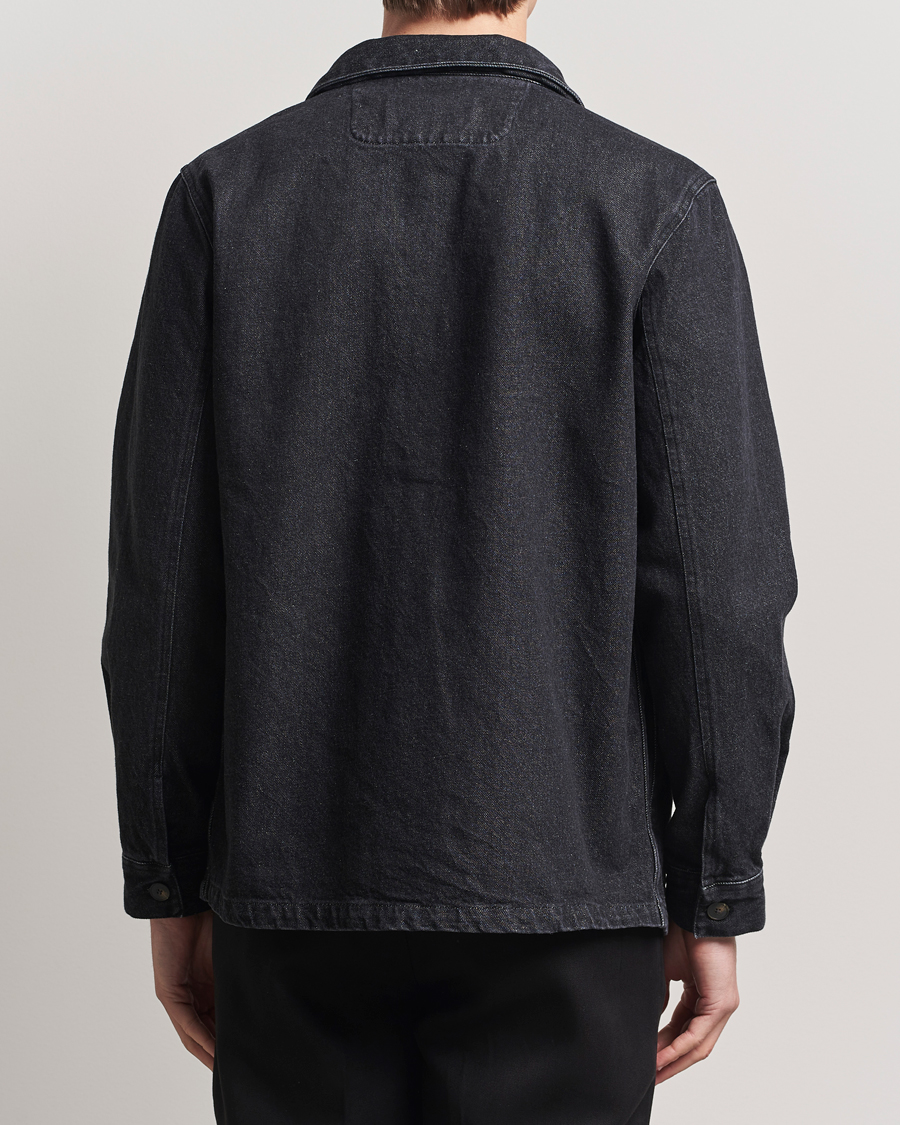 Heren | Jassen | A Day's March | Algot Denim Overshirt Washed Black