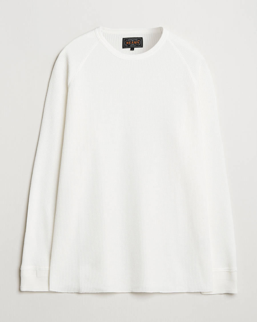 Heren | Truien | BEAMS PLUS | Thermal Knit Crewneck White