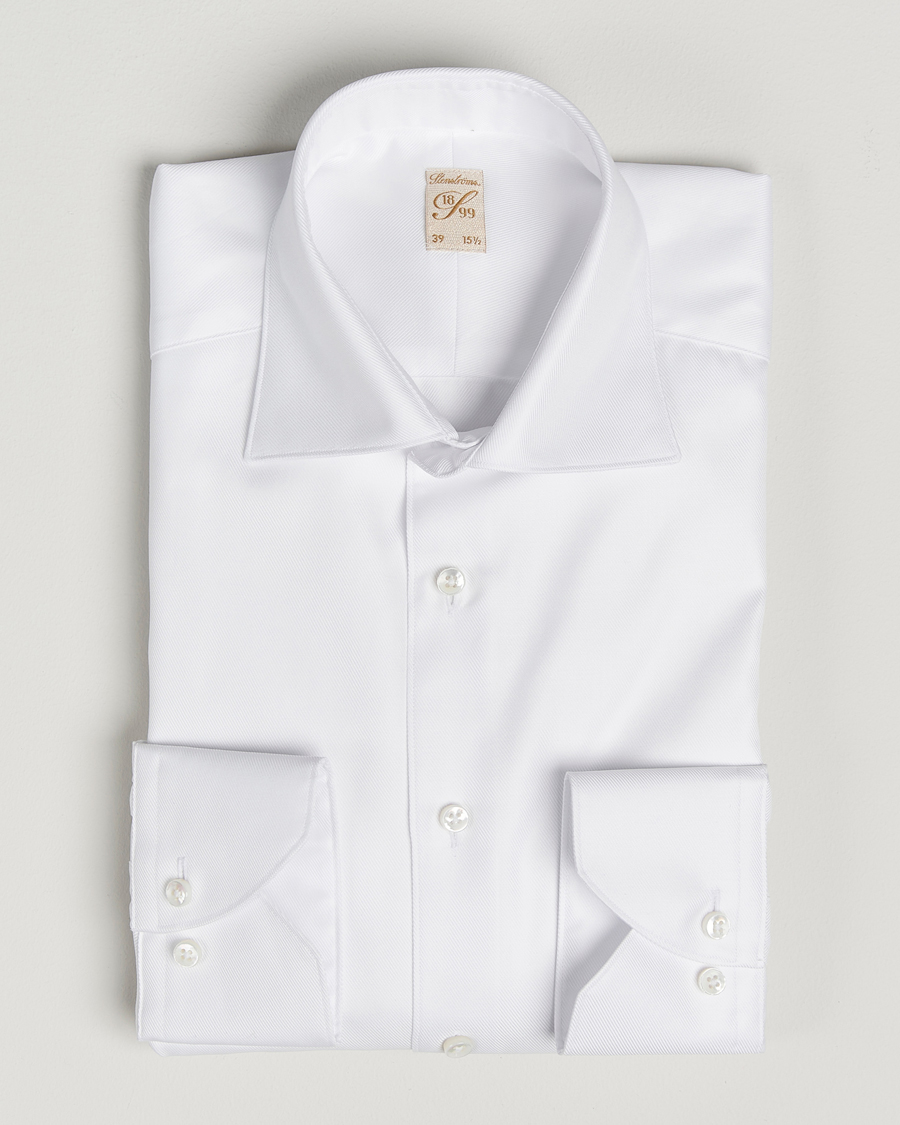 Heren | Overhemden | Stenströms | 1899 Cotton Twill Shirt White