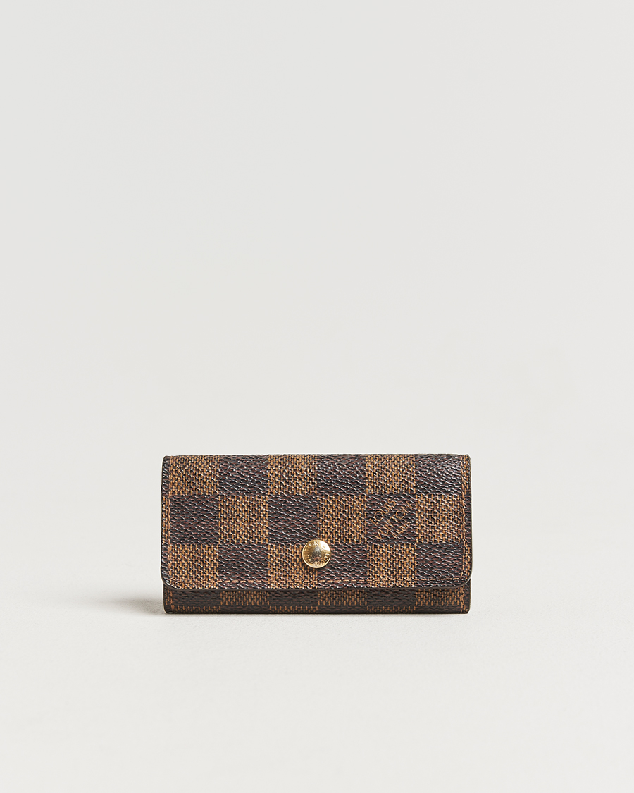 Heren | Louis Vuitton Pre-Owned Key Holder Damier Ebene | Louis Vuitton Pre-Owned | Key Holder Damier Ebene
