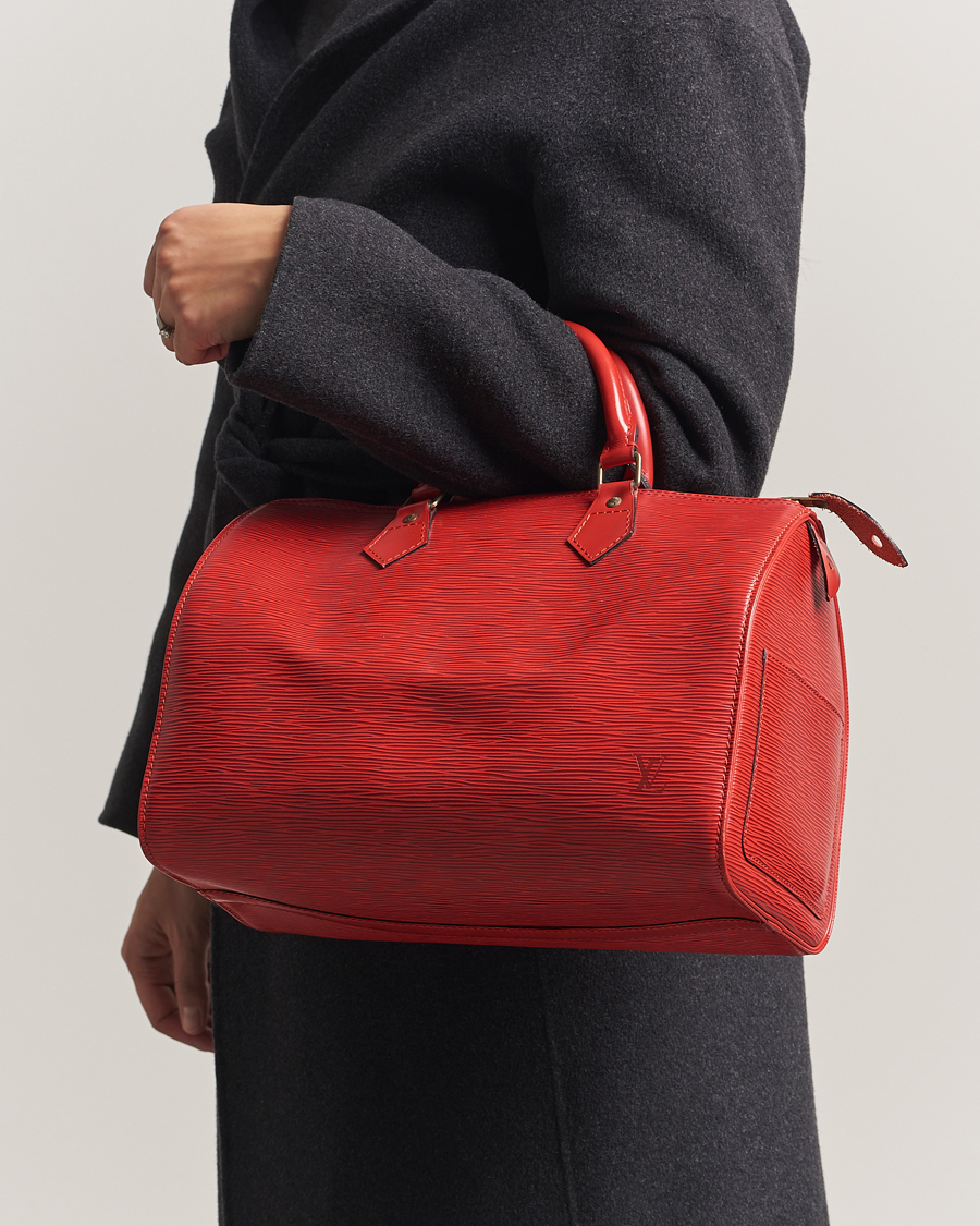 Heren | Louis Vuitton Pre-Owned Speedy 30 Handbag Epi Leather Red | Louis Vuitton Pre-Owned | Speedy 30 Handbag Epi Leather Red
