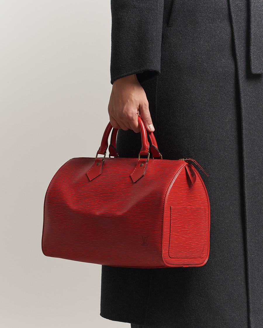 Heren | Louis Vuitton Pre-Owned Speedy 30 Handbag Epi Leather Red | Louis Vuitton Pre-Owned | Speedy 30 Handbag Epi Leather Red