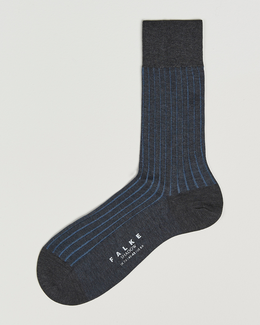 Heren | Ondergoed | Falke | Shadow Stripe Sock Anthracite Melange