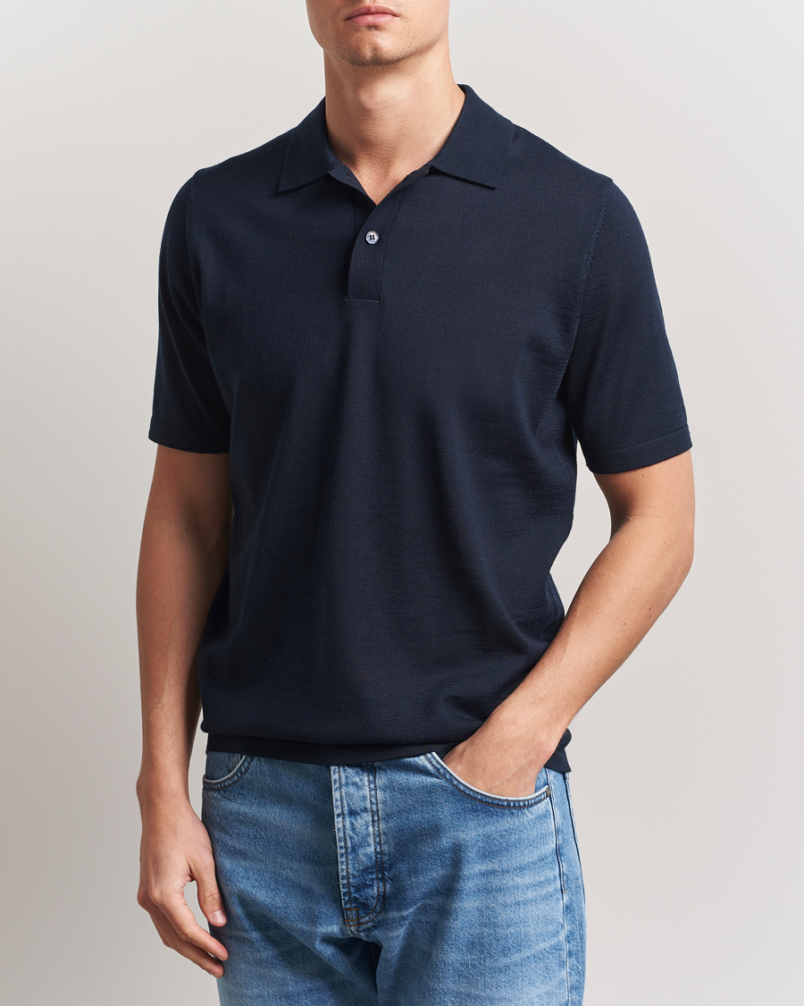 Heren | Polo's | Samsøe Samsøe | Sarown Knitted Polo Salute Navy