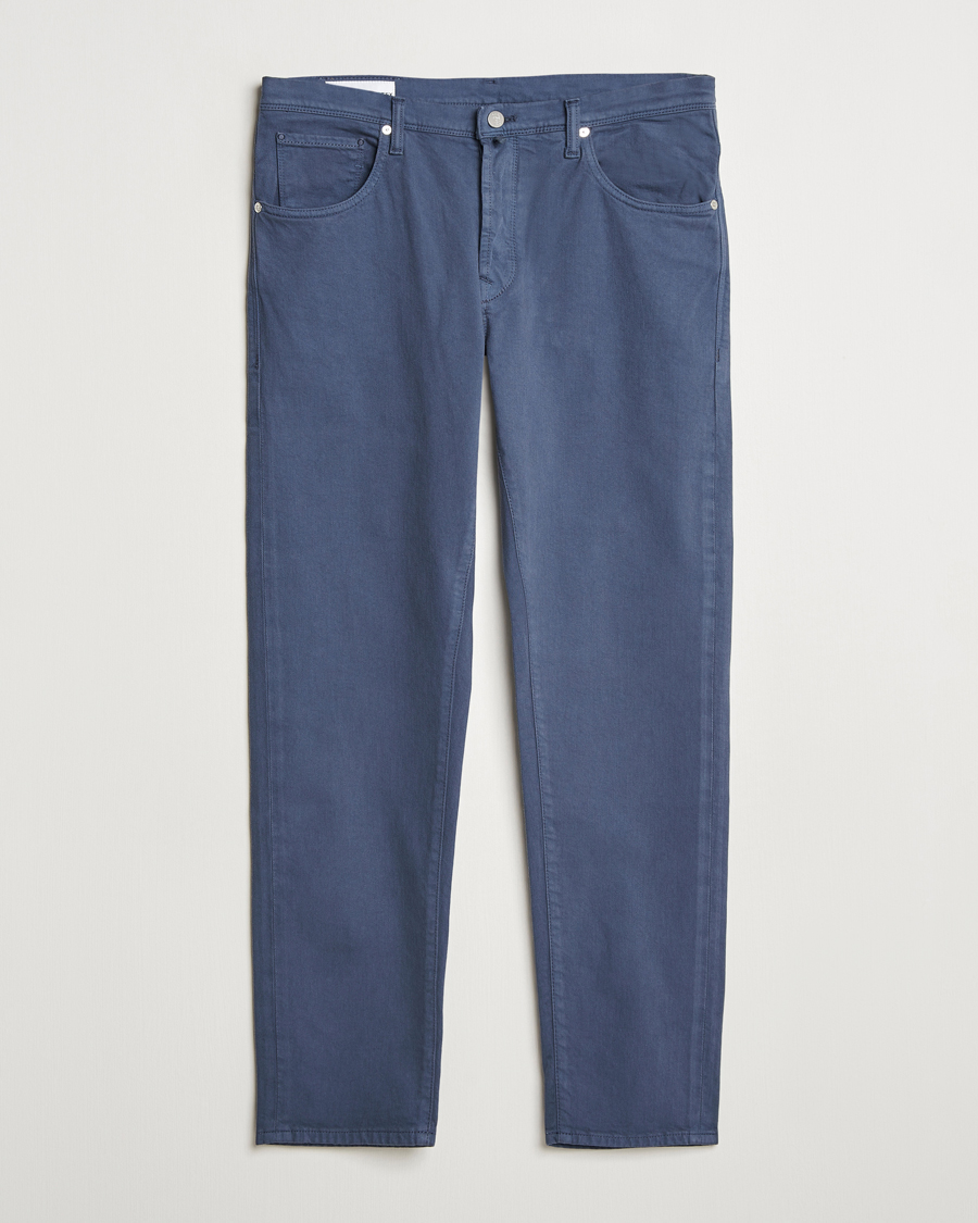 Heren | Broeken | Incotex | 5-Pocket Cotton Stretch Pants Dark Blue