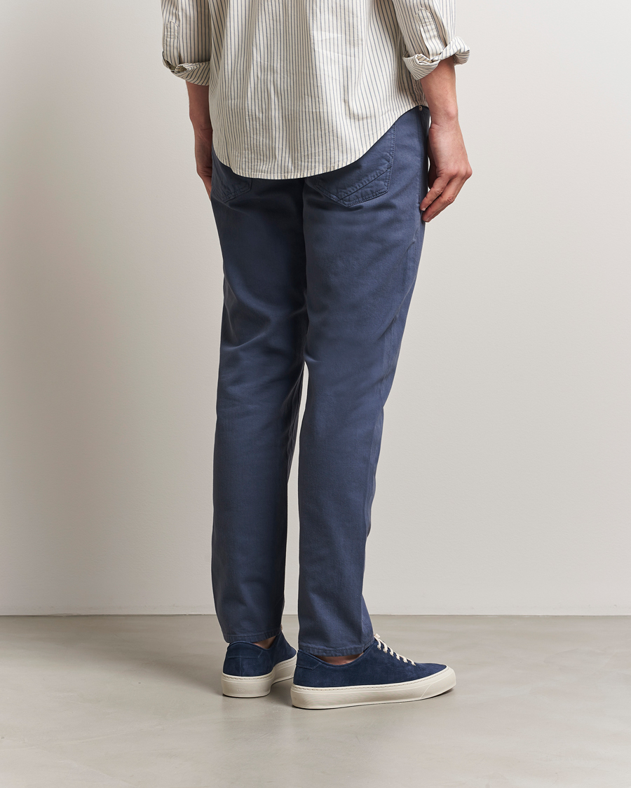 Heren | Broeken | Incotex | 5-Pocket Cotton Stretch Pants Dark Blue
