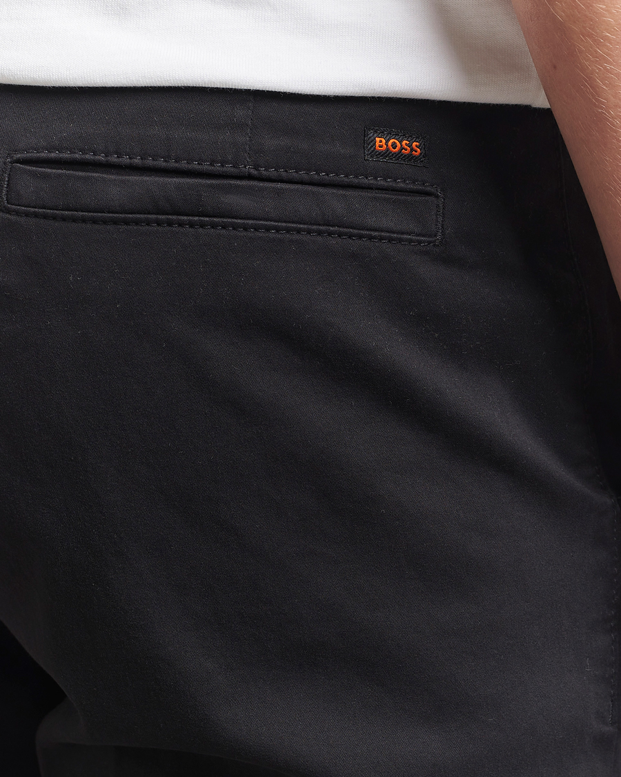 Heren | Broeken | BOSS ORANGE | Tapered Fit Cotton Chinos Black