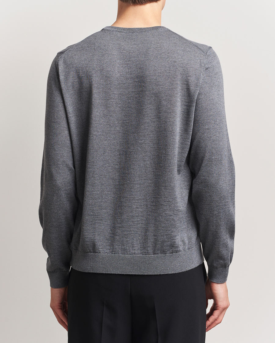 Heren | Truien | BOSS BLACK | Leno Wool Crew Neck Pullover Medium Grey