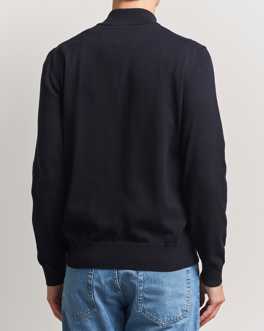 Heren | Truien | BOSS BLACK | Padro Cotton Knitted Half Zip Dark Blue